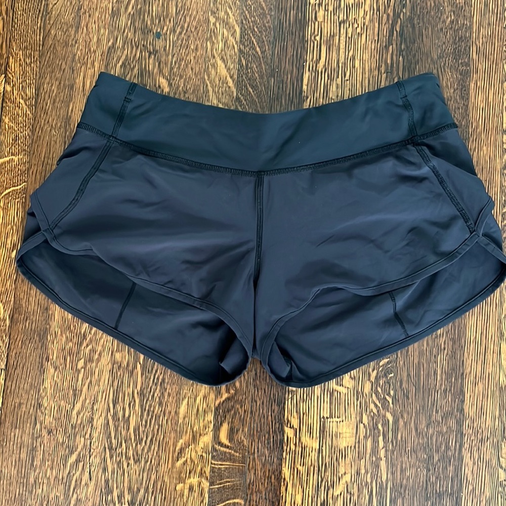 Lululemon Black Speed Up Low Ride Lined Short 2.5”